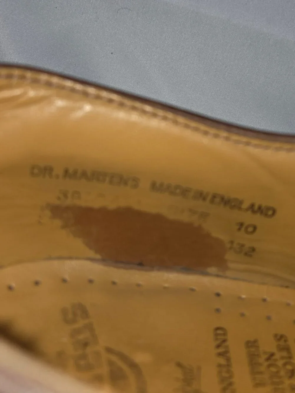 Vintage Dr. Martens 3989 Made in England Leather Wingtip Oxfords - 10